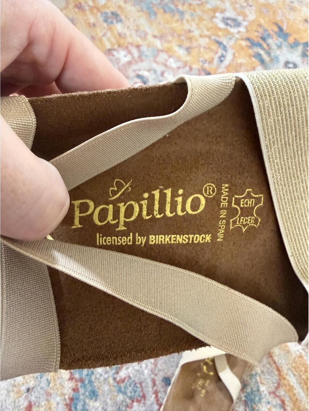 Papillio Birkenstock gold/tan sandals, women’s 11 or 42 - Picture 3 of 4